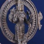 Vintage Brass Lord Vishnu with Sudarshan Chakra Aura | 16.5" x 12" x 5" (41.9 x 30.5 x 12.7 cm) | 5.5 kg Sacred Divine Art